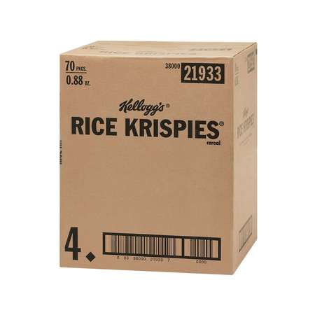 KELLOGGS Kellogg's Rice Krispies Cereal .88 oz., PK70 3800021933